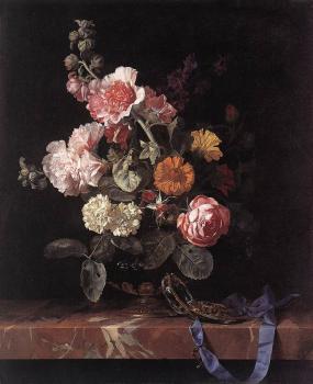 威廉 萬 艾斯特 有表與花的花瓶